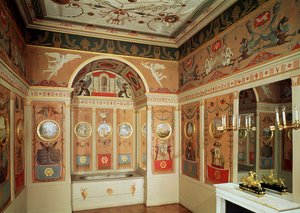 Innenansicht von Napoleons Badezimmer, gebaut 1807