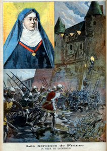 Julienne Duguesclin (1377-1404) Benediktinerin, Illustration „Le Petit Journal“ vom 23. Juli 1894 (Gravur)