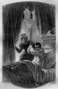 König Karl IX. von Frankreich (1550-1574) auf seinem Sterbebett um den 30. Mai von French School