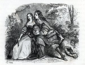 König Ludwig XIV. (1638-1715) und seine Geliebte Louise de La Valliere (1644-1710) (1846)