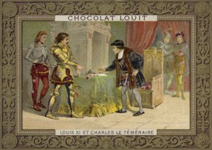 König Ludwig XI. von Frankreich und Karl der Kühne, Herzog von Burgund von French School
