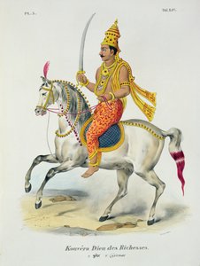 Kubera, der Gott des Reichtums, graviert von C. de Motte (1785-1836)