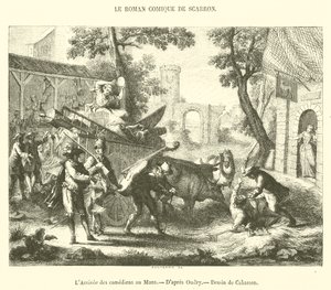 Die Ankunft der Komödianten in Le Mans von French School