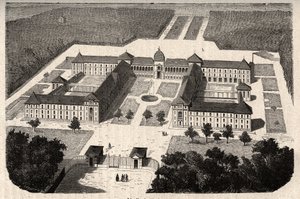 Das kaiserliche Asyl von Vesinet (heutiges Krankenhaus von Vesinet) in den Yvelines - Gravur in „PATILE“ - BESCHREIBUNG PICTURERIQUE DE LA FRANCE EN 6 VOLUES VON LUCIEN HUARD - Ende des 19. Jahrhunderts