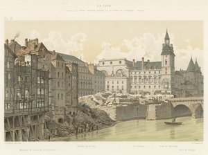Die Cite, zwischen Pont Notre-Dame und Pont au Change, 1800