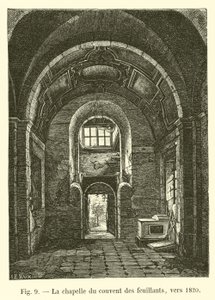 Die Kapelle des Klosters der Feuillants, um 1820 von French School