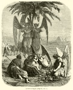 Die Flucht nach Ägypten (Gravur) von French School