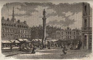 Der große Platz in Lille - Gravur in „Histoire de France“ von Victor Duruy (1811-1894) - 1882