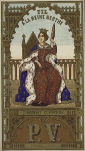 Etikett für das Garn der Königin Berthe von French School