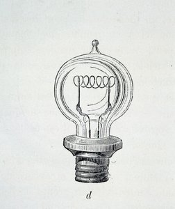 Edison Lampe - in „Die neuen Eroberungen der Wissenschaft“ von Figutree von French School