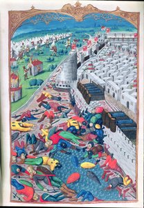 Nach ehrenvoller Kapitulation, aus A History of the Siege of Rhodes von Guillaume Caoursin, 1483