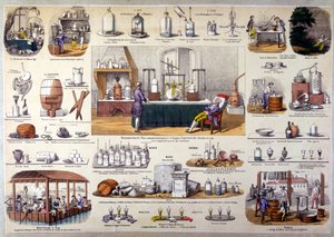 Lavoisiers Experiment zur Rekonstruktion von Wasser im Jahr 1790, ca. 1860