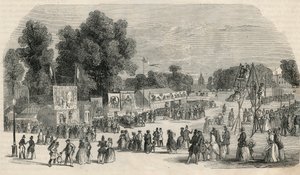 Le Carré Marigny im Juni 1848 in Paris - Gravur in „Tableau-de-Paris“ von Edmond Texier 1852