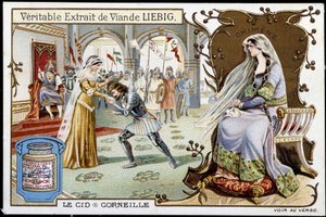 Le Cid von Pierre Corneille (1606 - 1684), Chromolithografie Liebig, 19. Jahrhundert von French School