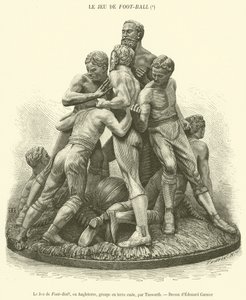 Das Fußballspiel in England, Gruppe aus Terrakotta von French School