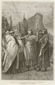 Der König und der Graf leisteten gemeinsam den Eid von French School