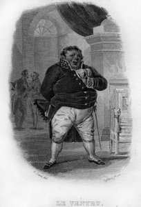 „Le Ventru“, Lied von Béranger in „Œuvres complètes“ (1834) von Pierre-Jean de Béranger von French School