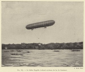 Der Zeppelin-Ballon über dem Bodensee von French School