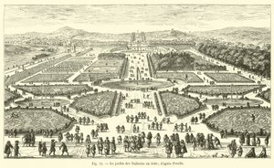 Der Garten der Tuilerien im Jahr 1680, nach Perelle von French School