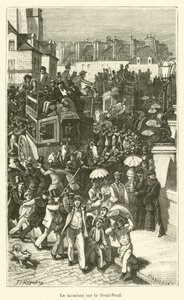 Der Monome auf der Pont-Neuf (Gravur) von French School