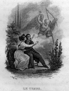Le temps Chanson de Beranger in „Oeuvres complètes“ (1834) von Pierre Jean de Beranger (1780-1857), französischer Dichter und Liedermacher
