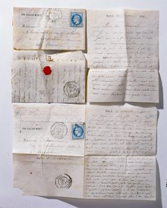 Briefe, die während der Belagerung von 1871 per Ballon nach Paris geschickt wurden von French School