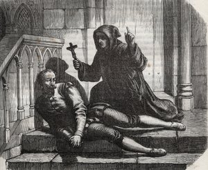 Eingesperrt im Tower of London, kam er nur heraus, um das Schafott zu besteigen: Kanzler Thomas More (1478-1535) im Gefängnis, weil er sich weigerte, das königliche Siegel für die Ehe von König Heinrich VIII. (1491-1547) mit Anne Boleyn (Anna oder Ann Bole