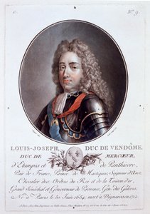 Louis-Joseph, Duc de Vendome, aus Portraits des grands hommes, femmes illustres, et sujets memorables de France, veröffentlicht 1787-92