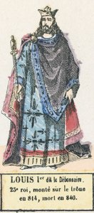 Ludwig I. der Fromme, 25. König, bestieg den Thron 814, gestorben 840 von French School