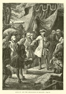 Ludwig XV und der Botschafter von Holland von French School