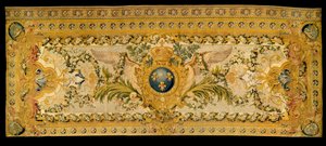 Ludwig XV Möbel: Teppich der Tribüne der königlichen Kapelle von Versailles. Hergestellt von der Manufaktur von Chaillot. 1759 Versailles, Schlossmuseum.