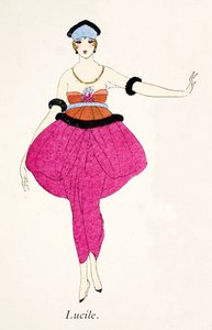 Lucile - Entwurf für ein Kleid von French School