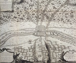 Lutetia oder der zweite Plan von Paris im 4. und 5. Jahrhundert n. Chr., 1722 von French School