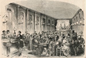 Lyrischer Druck des Passage Jauffroy in Paris im 19. Jahrhundert - Gravur in „Tableau-de-Paris“ von Edmond Texier 1852 von French School