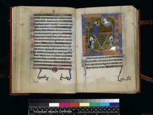 David betet zu Gott, aus dem Psalter und Stundenbuch der Isabella von Frankreich, Paris, um 1265-70 von French School
