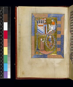 Folio aus dem Psalter und Stundenbuch von Isabella von Frankreich, Paris, ca. 1265-70