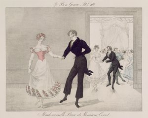 Mademoiselle Busc und Monsieur Corset, Platte 111 aus Le Bon Genre, ca. 1810 von French School