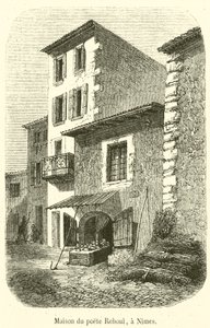 Haus des Dichters Reboul in Nîmes (Gravur) von French School