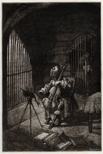 Der Mann mit der eisernen Maske, spielt Cello im Gefängnis - L