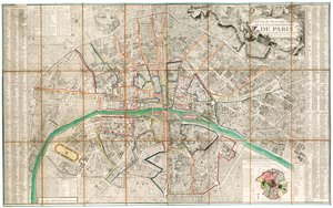 Karte von Paris von French School