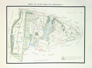 Karte des Kleinen Parks von Versailles, 1818-1819