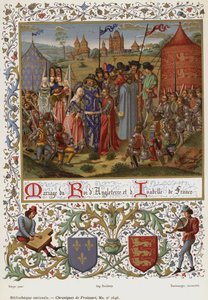 Hochzeit des Königs von England und Isabella von Frankreich (Chromolithographie) von French School