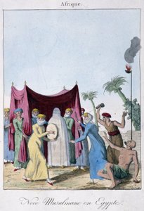 Muslimische Hochzeit in Ägypten - in „Sitten und Bräuche der Völker“, ed. Hocquart, Paris