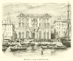 Marseille, Loge oder Rathaus (Gravur) von French School