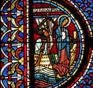 Maria-Magdalena-Fenster: Maria landet in der Provence