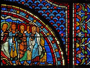 Maria-Magdalena-Fenster: Maria erzählt den Jüngern von der Auferstehung von French School