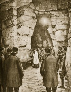 Messe vor der Schlacht in den französischen Höhlen, 1914-19
