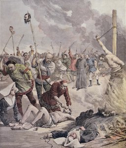 Massaker in China, aus Le Petit Journal, 1891 von French School