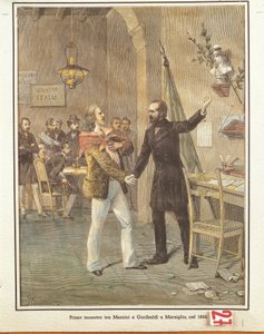 Mazzini und Garibaldi treffen sich in Marseille von French School