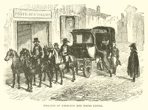 Begegnung von Napoleon und Maria Louisa (Gravur) von French School